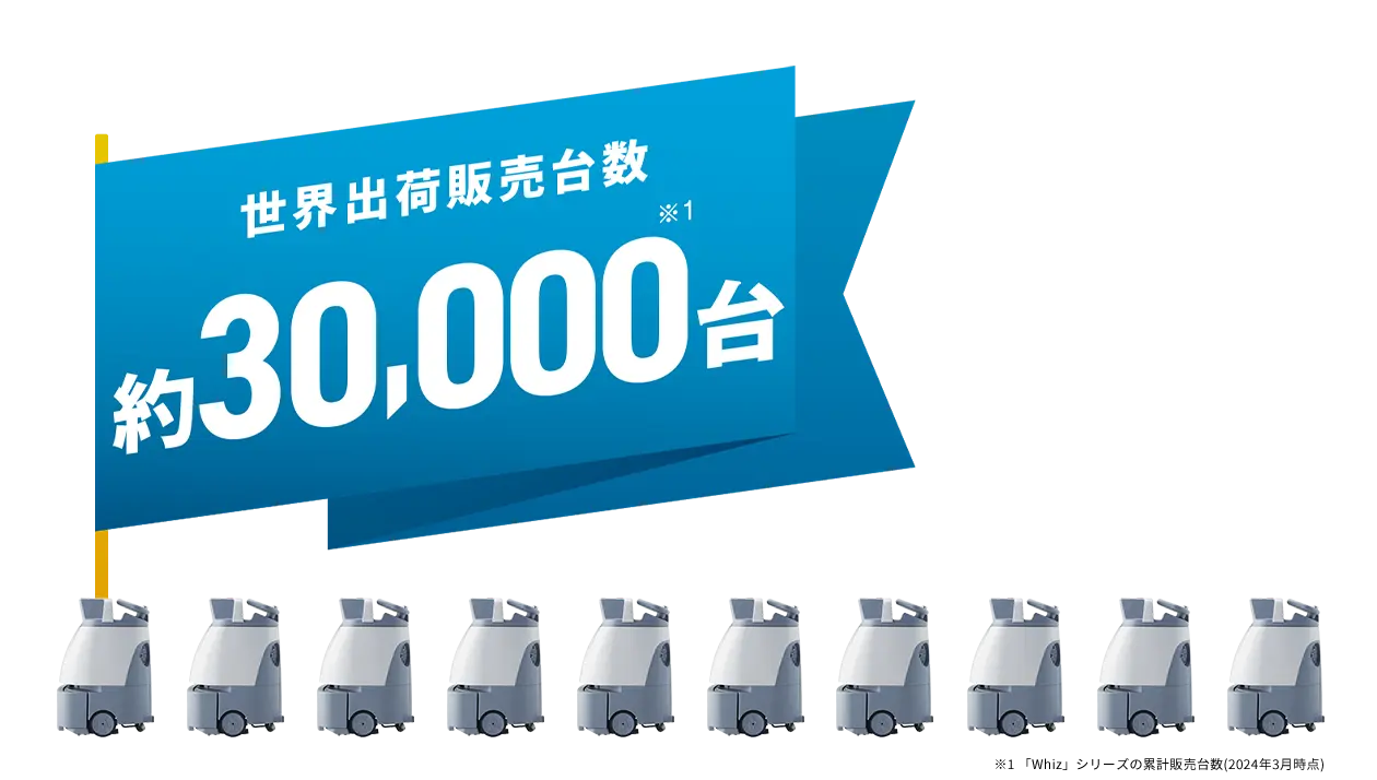 世界中で30,000台以上! Whizを提供開始した2019年5月から2024年3月末までの累計販売台数